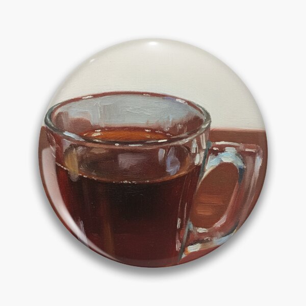 Item preview, Clear Glass Mug with Tea Oil Painting Art Print designed and sold by KaleChub.