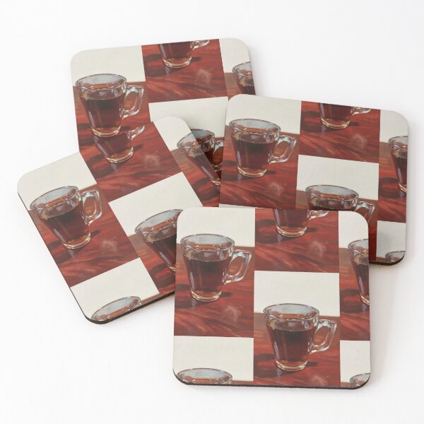 Item preview, Clear Glass Mug with Tea Oil Painting Art Print designed and sold by KaleChub.