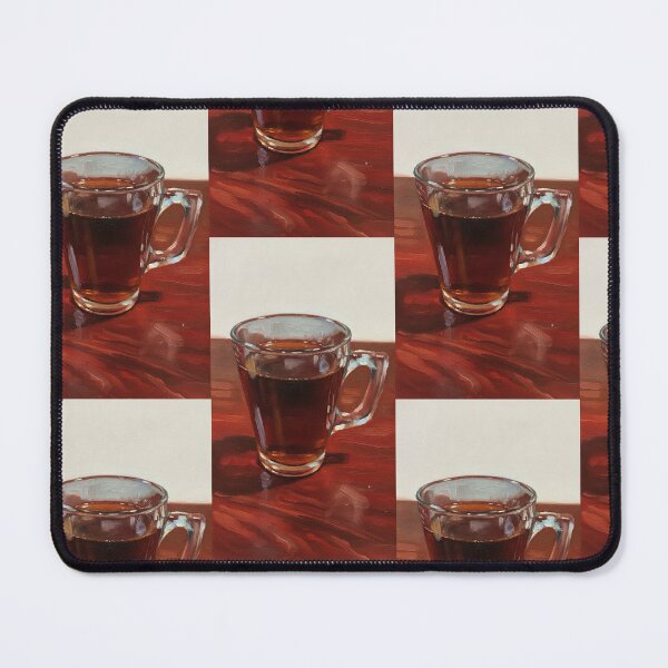 Item preview, Clear Glass Mug with Tea Oil Painting Art Print designed and sold by KaleChub.