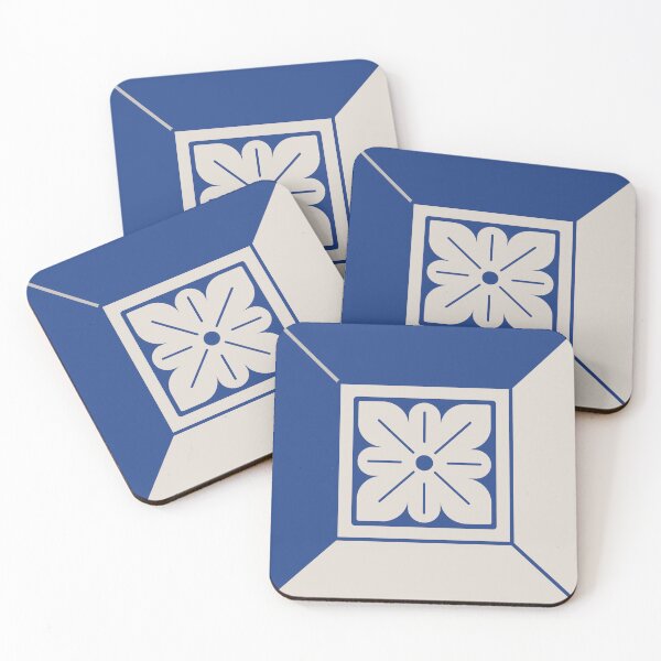 Item preview, Minimalist Geometric Blue Tile designed and sold by TempestStudio.
