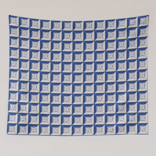 Item preview, Minimalist Geometric Blue Tile designed and sold by TempestStudio.