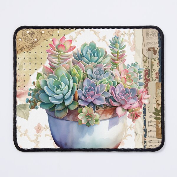Item preview, Succulent pot collage art designed and sold by Zenna MT 1.