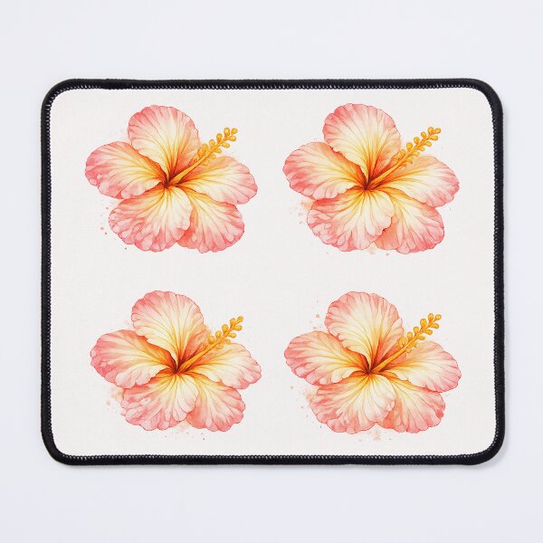 Item preview, Single Summer Coral Hibiscus | Watercolor Tropical Floral Art | Botanical Flower Illustration designed and sold by Nolmo.