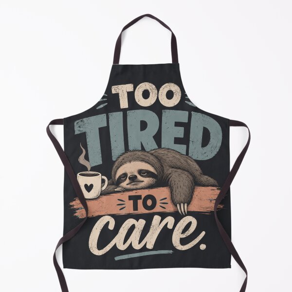 Item preview, Too Tired To Care Sloth Coffee Mug Funny Quote Art designed and sold by Leogasup.