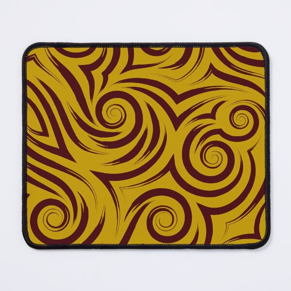 Item preview, Mustard Gold Tribal Swirl Wave Pattern designed and sold by ​Jyoti Digital Artist.