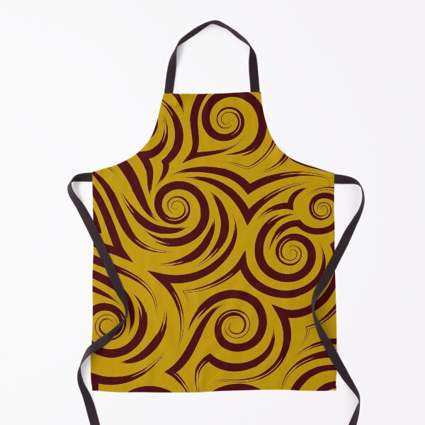 Item preview, Mustard Gold Tribal Swirl Wave Pattern designed and sold by Jyoti Digital Artist.