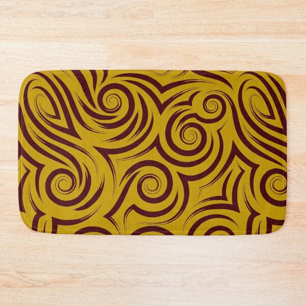 Item preview, Mustard Gold Tribal Swirl Wave Pattern designed and sold by ​Jyoti Digital Artist.