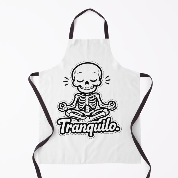 Item preview, Cute Meditating Skeleton Sticker – "Tranquilo." Funny Spanish Kawaii Skull Meditation Zen Vinyl Decal designed and sold by SkeletonMood.