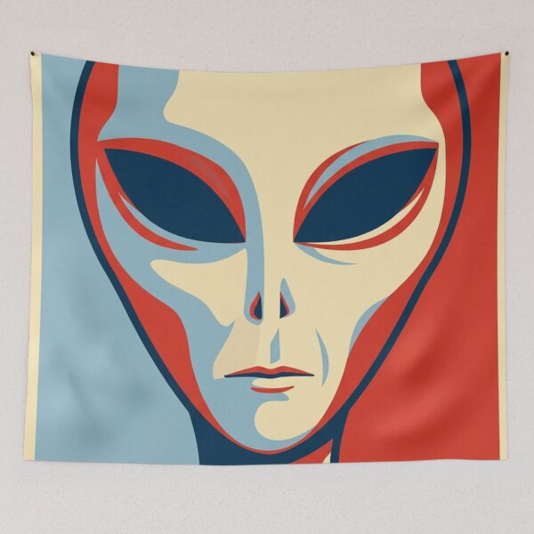 Item preview, Alien Sleep Over Roswell UFO UAP Crash Original Custom Vintage Movie Poster Wall Art designed and sold by Cool Robot Bro..