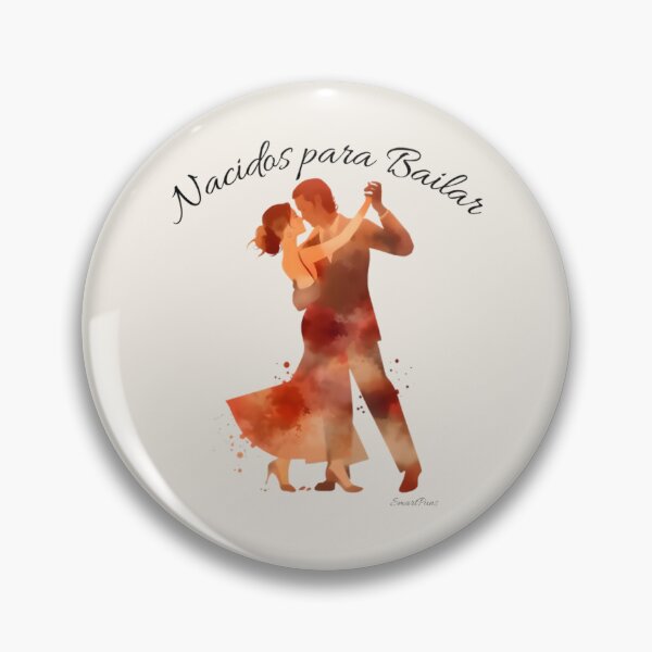 Item preview, Nacidos para Bailar – Elegant Salsa Dance Couple Watercolor Illustration, Passionate Latin Dancers Silhouette, Romantic Ballroom Tango Art Sticker designed and sold by SmartPuns.