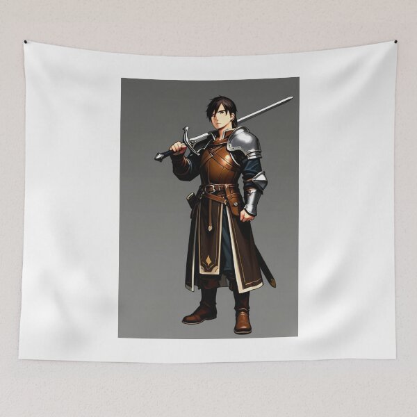 Item preview, Fantasy - Role-Playing Game Character, Medieval Hero in Leather Armor designed and sold by AnimeShin.