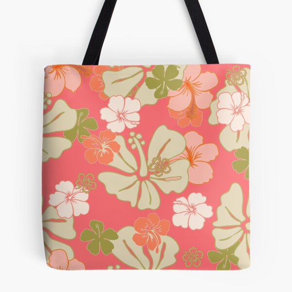 Item preview, Vintage Pua Aloalo - Green and Pink designed and sold by Hānau Hou.