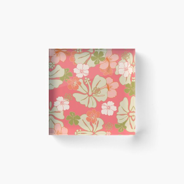 Item preview, Vintage Pua Aloalo - Green and Pink designed and sold by Hānau Hou.
