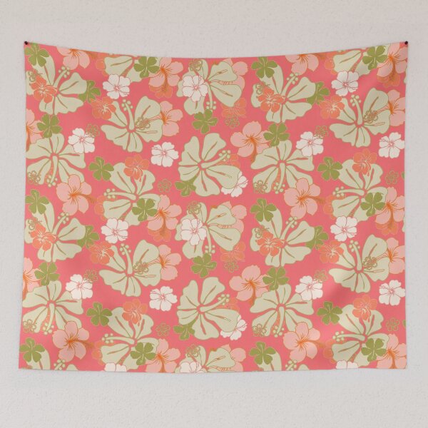 Item preview, Vintage Pua Aloalo - Green and Pink designed and sold by Hānau Hou.