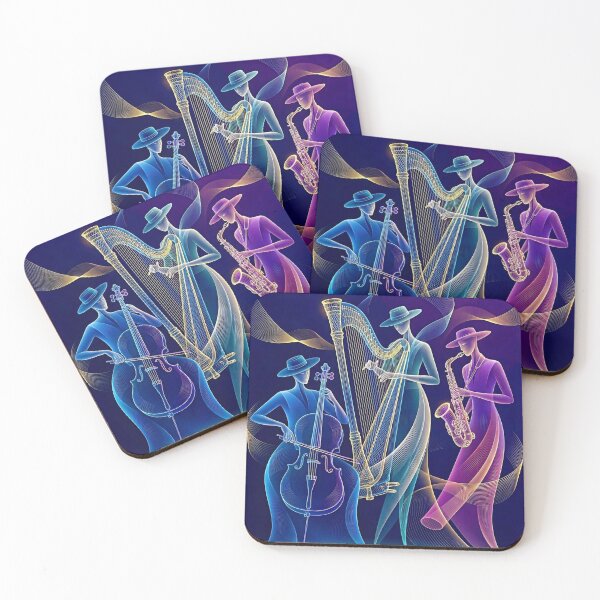 Item preview, Neon Trio Musical Performance Art designed and sold by CanvasRebel.