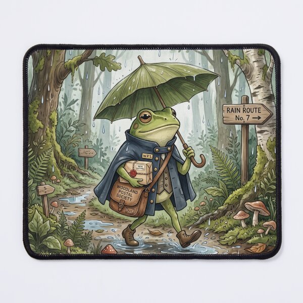 Item preview, Rain Route No. 7 Frog Postman designed and sold by Mosslume Studio.
