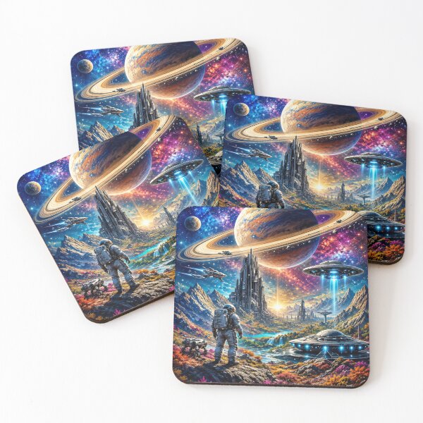 Item preview, Vibrant sci fi space adventure art designed and sold by urbanshop7.