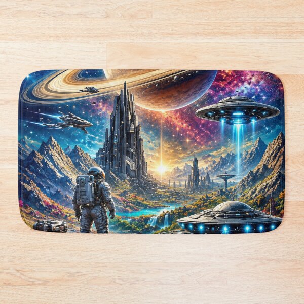 Item preview, Vibrant sci fi space adventure art designed and sold by urbanshop7.