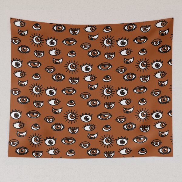Item preview, Eyes Pattern - Brown Background designed and sold by Heather H Designs .