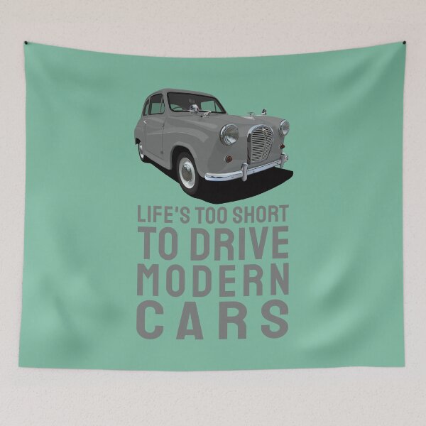 Item preview, Life's Too Short To Drive Modern Cars - Austin A35 in Cumulus Grey designed and sold by knappidesign.