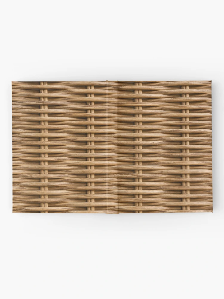 Thumbnail 2 of 3, Journal, Wicker Texture | Rustic Rattan Weave Pattern designed and sold by GSizzle1.