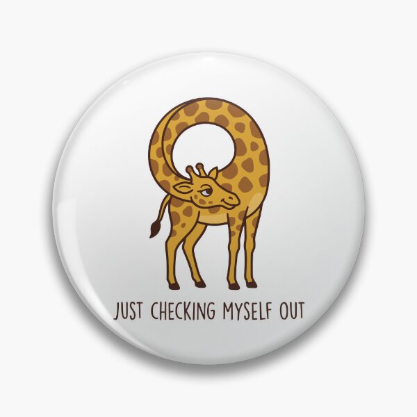 Item preview, Just Checking Myself Out Funny Self-Loving Giraffe designed and sold by Amir Faysal.