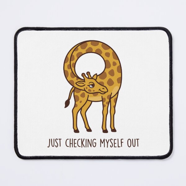 Item preview, Just Checking Myself Out Funny Self-Loving Giraffe designed and sold by Amir Faysal.