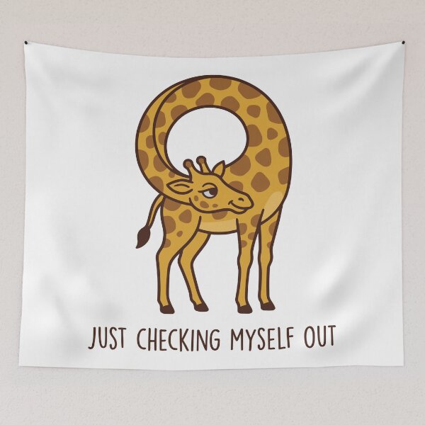 Item preview, Just Checking Myself Out Funny Self-Loving Giraffe designed and sold by Amir Faysal.
