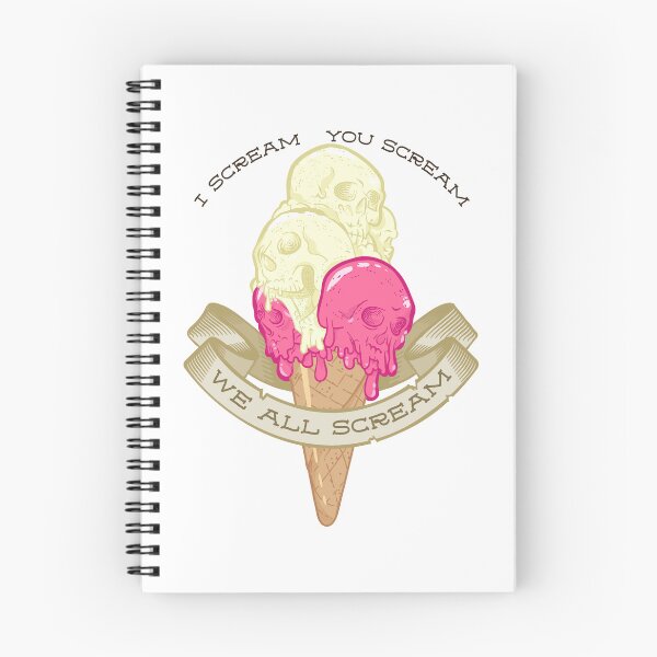 Item preview, We All Scream - Melting Skull Ice Cream Cone designed and sold by DanSimon.