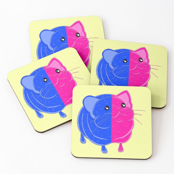 Item preview, Elephant Shrew Splint Pink And Blue with yellow background  designed and sold by missmann.