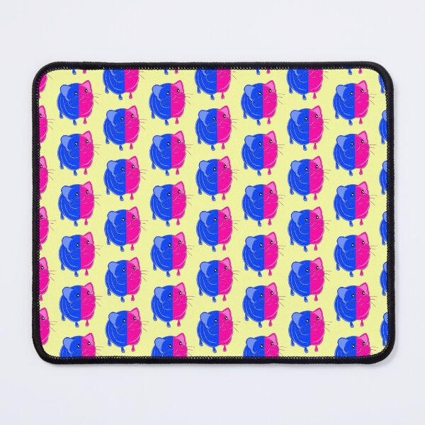 Item preview, Elephant Shrew Splint Pink And Blue with yellow background designed and sold by missmann.