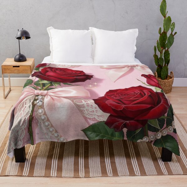 Item preview, Romantic Red Roses with Satin Bows designed and sold by CooksCreators.
