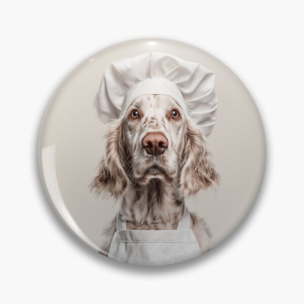 Item preview, English Setter Chef Dog Funny Cooking Apron Hat Cute Pet Portrait designed and sold by LazyOwlStore.