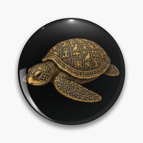 Item preview, Egyptian Script Sea Turtle | Ocean Ancient Egypt Art Collection designed and sold by Zaru Art Studio.