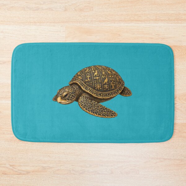 Item preview, Egyptian Script Sea Turtle | Ocean Ancient Egypt Art Collection designed and sold by Zaru Art Studio.