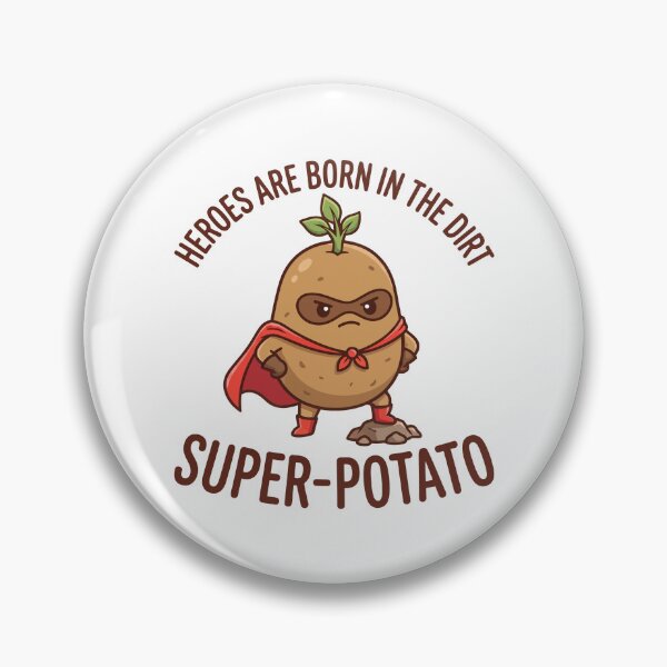 Item preview, Super Potato Heroes Are Born In The Dirt Funny Vegetable designed and sold by Amir Faysal.