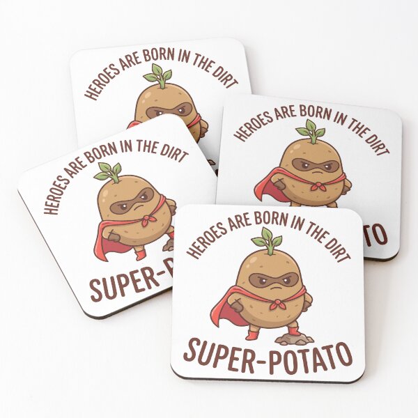 Item preview, Super Potato Heroes Are Born In The Dirt Funny Vegetable designed and sold by Amir Faysal.