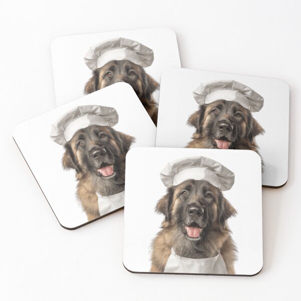 Item preview, Leonberger Chef Dog Funny Cooking Apron Hat Cute Pet Portrait designed and sold by LazyOwlStore.
