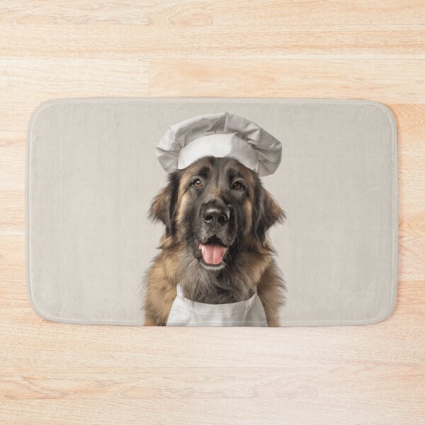 Item preview, Leonberger Chef Dog Funny Cooking Apron Hat Cute Pet Portrait designed and sold by LazyOwlStore.