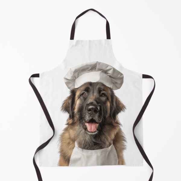 Item preview, Leonberger Chef Dog Funny Cooking Apron Hat Cute Pet Portrait designed and sold by LazyOwlStore.