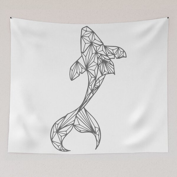 Item preview, Geometric Koi Fish | Japanese Inspired Minimalist Line Art designed and sold by HexVoid.
