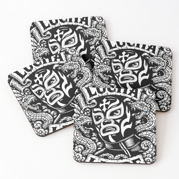 Item preview, Lucha Libre | Aztec Warrior Mask Tattoo Style Graphic Tee designed and sold by twosoulsinc.