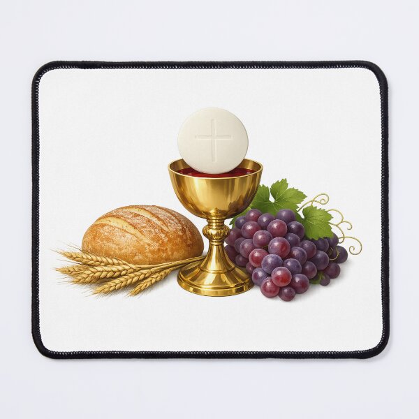 Item preview, Golden Chalice with Bread and Grapes designed and sold by HolyLandDesigns.