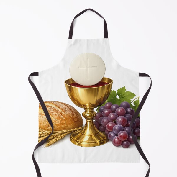 Item preview, Golden Chalice with Bread and Grapes designed and sold by HolyLandDesigns.
