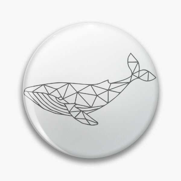 Item preview, Geometric Whale | Minimalist Ocean Wildlife Line Art designed and sold by HexVoid.