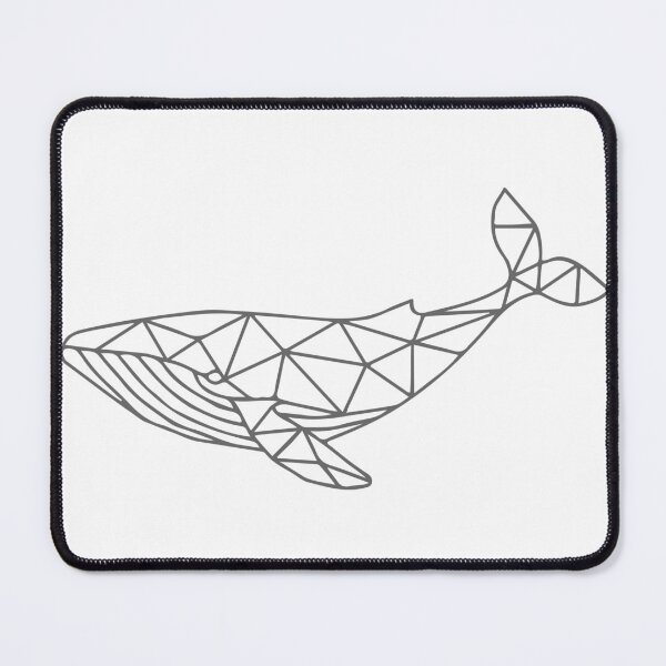 Item preview, Geometric Whale | Minimalist Ocean Wildlife Line Art designed and sold by HexVoid.
