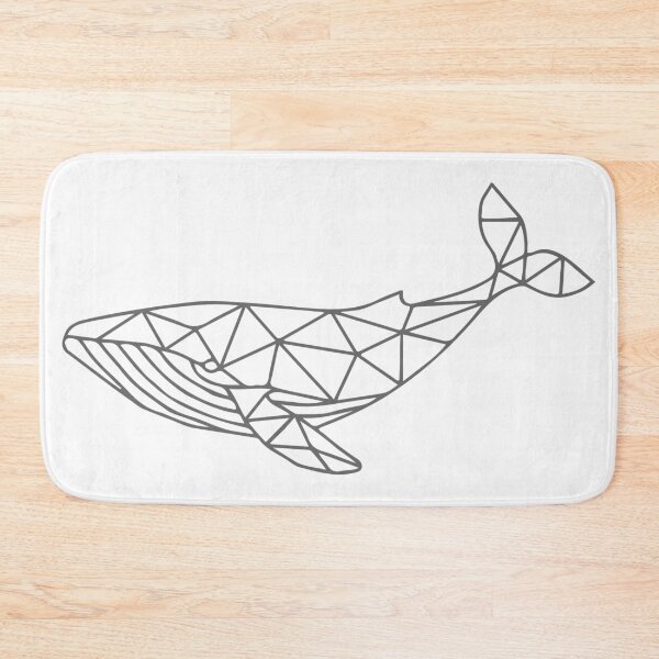 Item preview, Geometric Whale | Minimalist Ocean Wildlife Line Art designed and sold by HexVoid.