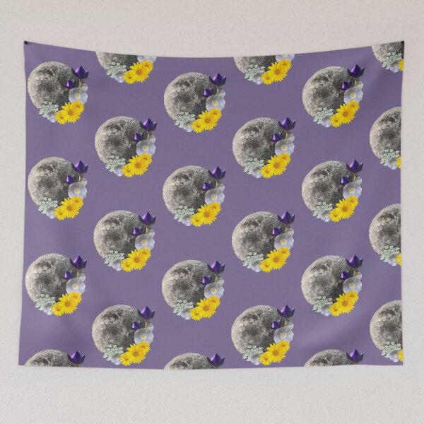 Item preview, Floral Moon, digital collage with painting and photos designed and sold by GiSilver.