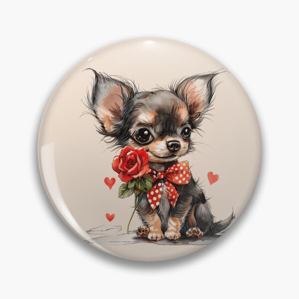 Item preview, Sweet Chihuahua with Rose designed and sold by Erika Kaisersot.