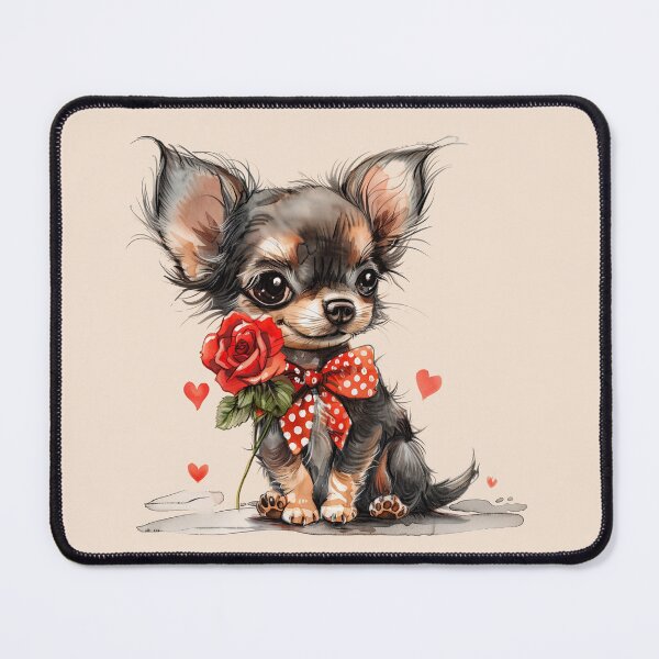 Item preview, Sweet Chihuahua with Rose designed and sold by Erika Kaisersot.